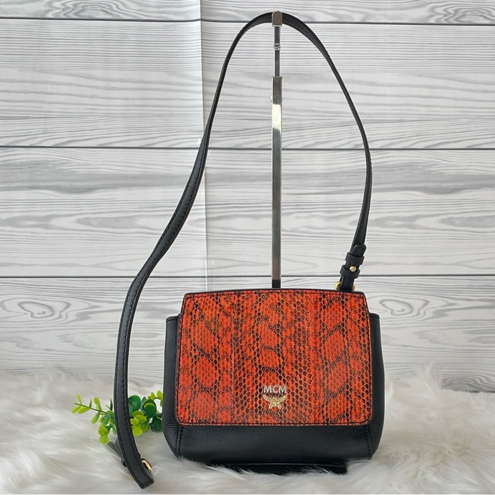 MCM Snakeskin Crossbody Bag
